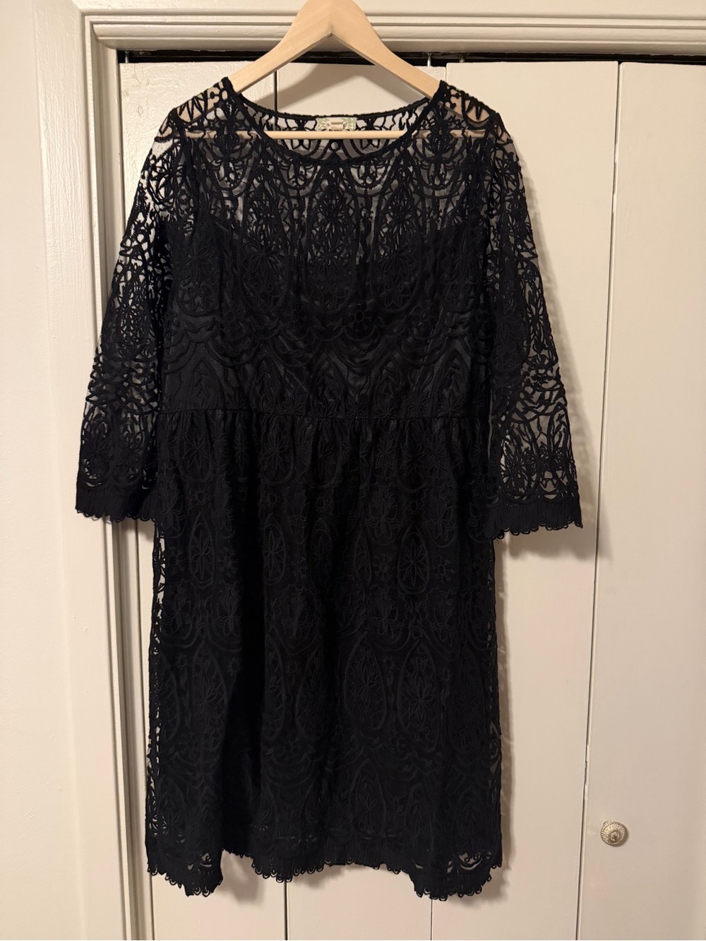 Black Lace A-Line Women’s Dress